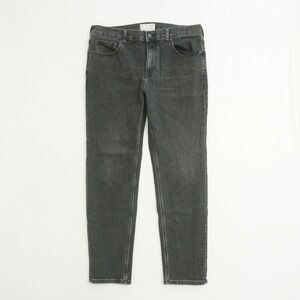 Everlane Mens Skinny Fit Denim Jeans Size 36x30 Black Wash Cotton Blend